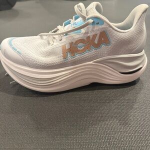 Hoka Skyward X Women's carbon plate running shoe Cosmic Grey/Rose Gold size 8
